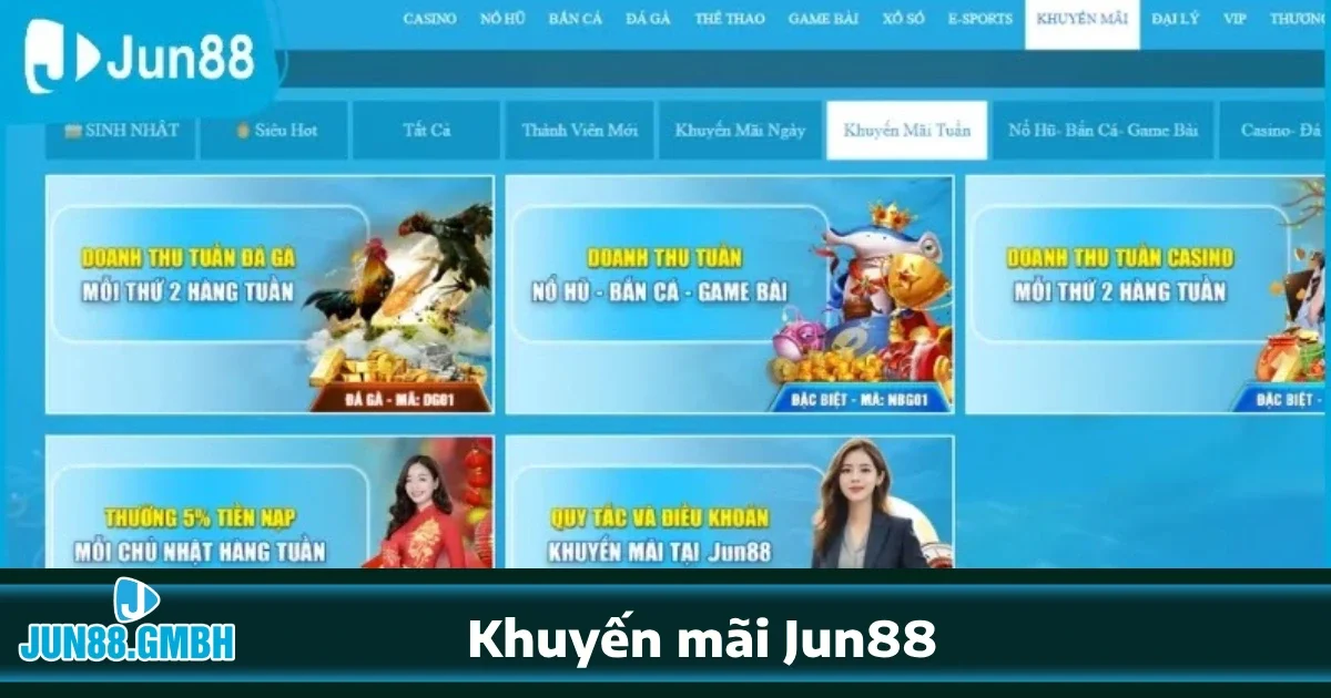 Jun88 32 Chương Trình Khuyến Mãi Jun88 – Nhận Thưởng Hấp Dẫn Mỗi Ngày